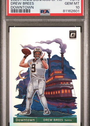 Drew Brees 2020 Panini Donruss Optic #DT5 Downtown Case Hit SSP PSA10 GEM MT