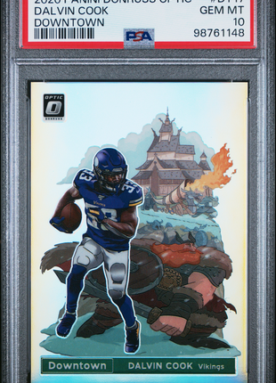 Dalvin Cook 2020 Panini Donruss Optic #DT17 Downtown Case Hit SSP PSA10 GEM MT