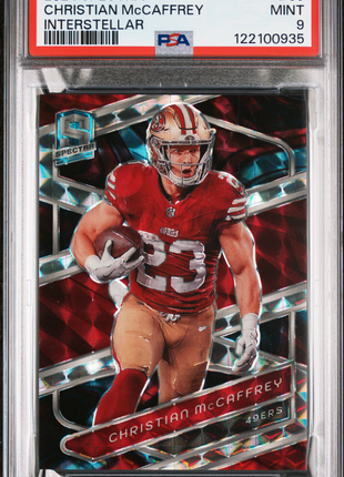 Christian McCaffrey 2024 Panini Spectra #89 Interstellar /60 PSA9 MINT 49ers