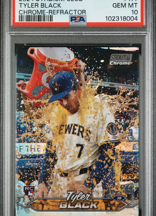 Tyler Black 2024 Topps Stadium Club #177 Chrome Refractor RC PSA10 GEM MT