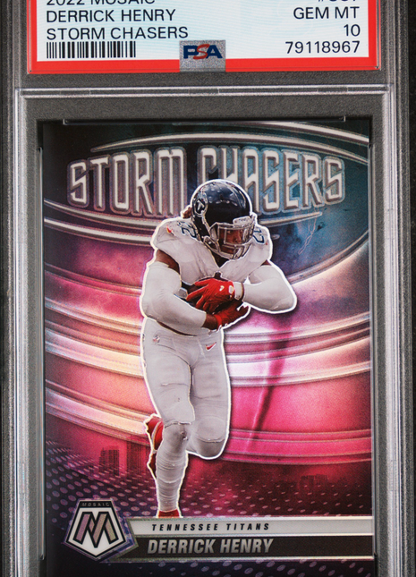 Derrick Henry 2022 Panini Mosaic #SC7 Storm Chasers Case Hit SSP PSA10 GEM MT