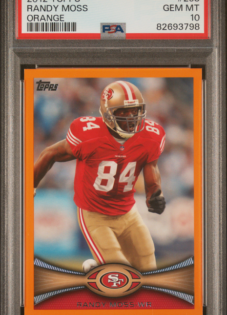 Randy Moss 2012 Topps #258 Orange /86 PSA10 GEM MT SF 49ers