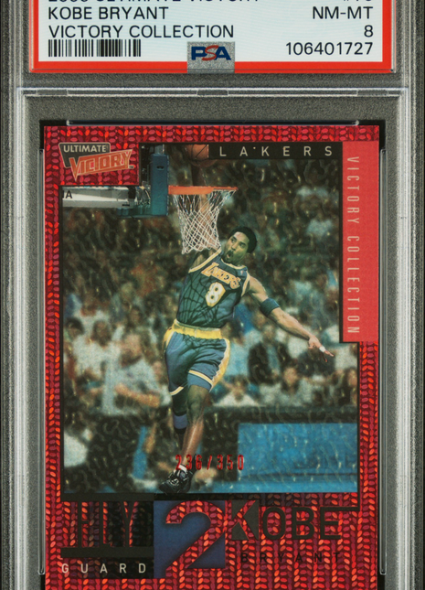 Kobe Bryant 2000-01 Ultimate Victory #75 Collection Red /350 PSA8 NM-MT Lakers