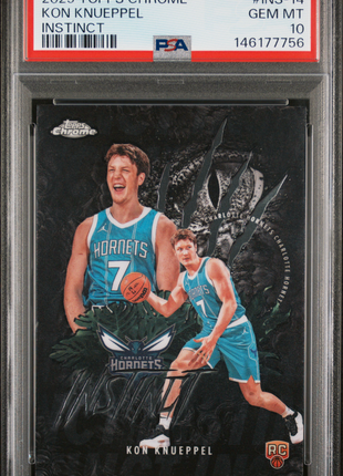 Kon Knueppel 2025-26 Topps Chrome #INS-14 Instinct RC PSA10 GEM MT Hornets