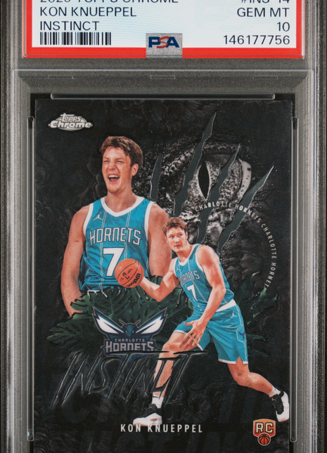 Kon Knueppel 2025-26 Topps Chrome #INS-14 Instinct RC PSA10 GEM MT Hornets