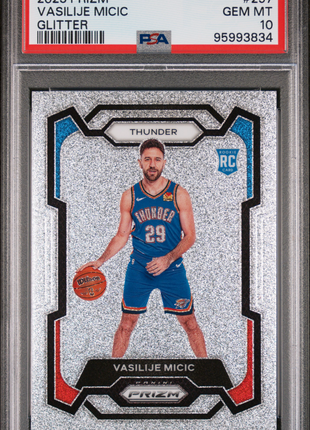 Vasilije Micic 2023-24 Panini Prizm #297 Glitter SSP Case Hit RC PSA10 GEM MT