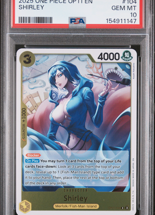 Shirley 2025 One Piece Op11-A #104 Fist Of Divine Speed Rare PSA10 GEM MT