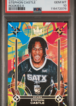 Stephon Castle 2024-25 Panini Court Kings #149 Rookies II RC PSA10 GEM MT Spurs