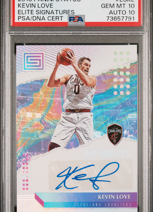 Kevin Love 2018-19 Panini Status #ESKL Elite Signatures Auto PSA10 GEM MT