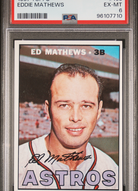 Eddie Mathews 1967 Topps #166 Graded PSA6 EX-MT Astros