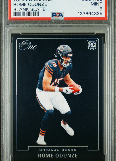 Rome Odunze 2024 Panini One #BS-ROE Blank Slate RC Case Hit SSP PSA9 MINT