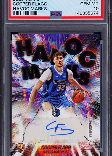 Cooper Flagg 2025-26 Topps #HM-CF Havoc Marks Rookie RC Auto PSA10 GEM MT