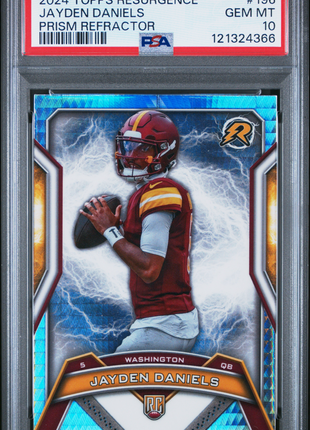 Jayden Daniels 2024 Topps Resurgence #196 Prism Refractor PSA10 GEM MT