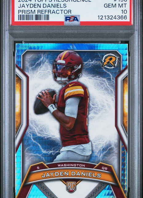 Jayden Daniels 2024 Topps Resurgence #196 Prism Refractor PSA10 GEM MT