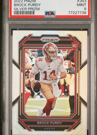 Brock Purdy 2022 Panini Prizm #353 Silver Prizm RC PSA9 MINT SF 49ers