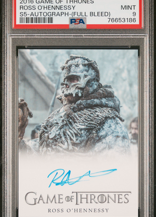 Ross O'Hennessy "Lord of Bones" 2016 Game Of Thrones S5 Auto PSA9 MINT