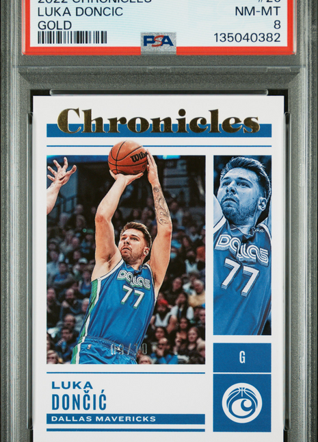 Luka Doncic 2022-23 Panini Chronicles #26 Gold /10 SP PSA9 MINT Mavericks