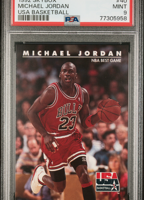 Michael Jordan 1992 Skybox #40 USA Basketball PSA9 MINT Chicago Bulls