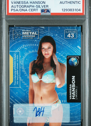 Vanessa Hanson 2021 Skybox Metal Universe Champions #43 Silver Auto PSA/DNA AUTO