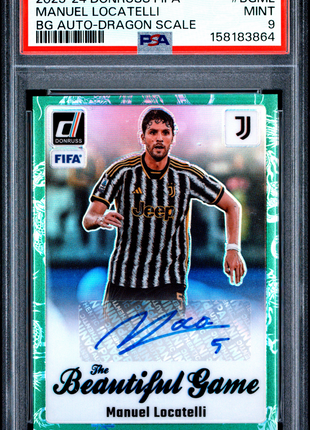 Manuel Locatelli 2023-24 Panini Donruss FIFA BG Dragon Scale /10 Auto PSA9 MINT