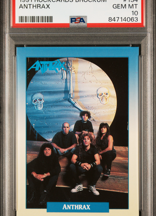 Anthrax 1991 Brockum Rockcards #134 PSA10 GEM MT Fistful of Metal