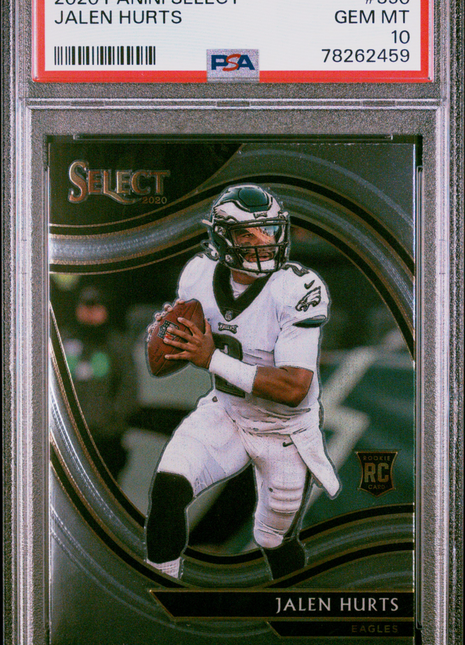 Jalen Hurts 2020 Panini Select Field Level #350 Rookie RC PSA10 GEM MT Eagles