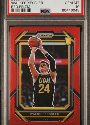 Walker Kessler 2022-23 Panini Prizm #234 Red Prizm /299 RC PSA10 GEM MT