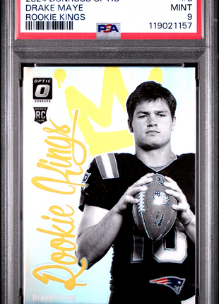 Drake Maye 2024 Panini Donruss Optic #3 Rookie Kings Case Hit SSP RC PSA9 MINT