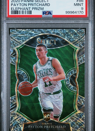 Payton Pritchard 2020-21 Panini Select #86 Elephant Prizm SSP RC PSA9 MINT