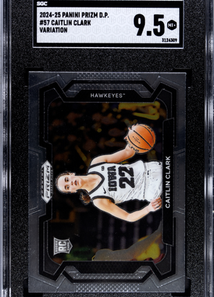 Caitlin Clark 2024 Panini Prizm Draft Picks #57 Variation SGC9.5 MINT+ Hawkeyes