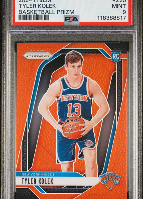 Tyler Kolek 2024-25 Panini Prizm #225 Basketball Prizm /225 RC PSA9 MINT Knicks
