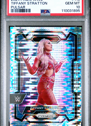 Tiffany Stratton 2024 Panini Prizm WWE #115 Pulsar /499 PSA10 GEM MT