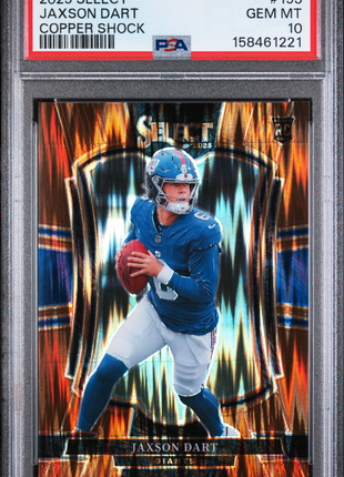 Jaxson Dart 2025 Panini Select #193 Copper Shock /899 RC PSA10 GEM MT
