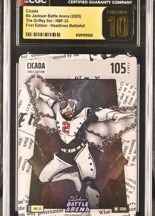 Cicada 2025 Bo Jackson Battle Arena #HBF-33 Headlines Foil CGC10 PRISTINE