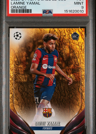 Lamine Yamal 2023-24 Topps Jade Edition UCC #64 Orange /25 Rookie RC PSA9 MINT