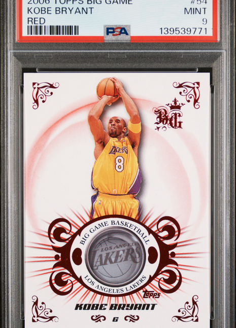Kobe Bryant 2006-07 Topps Big Game #54 Red Foil /129 PSA9 MINT Lakers