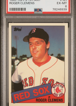 Roger Clemens 1985 Topps Tiffany #181 Rookie RC PSA6 EX-MT Red Sox