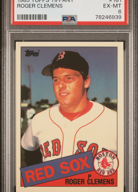 Roger Clemens 1985 Topps Tiffany #181 Rookie RC PSA6 EX-MT Red Sox