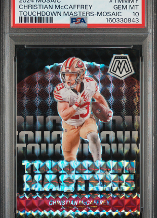 Christian Mccaffrey 2024 Panini Mosaic Touchdown Masters Mosaic PSA10 GEM MT
