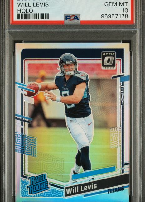 Will Levis 2023 Panini Donruss Optic #298 Rated Rookie Holo RC PSA10 GEM MT