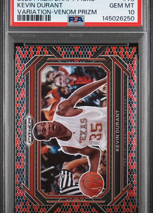 Kevin Durant 2023 Panini Prizm Draft Picks #70 Variation Venom SSP PSA10 GEM MT