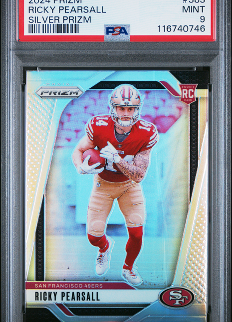 Ricky Pearsall 2024 Panini Prizm #383 Silver Prizm RC PSA9 MINT 49ers