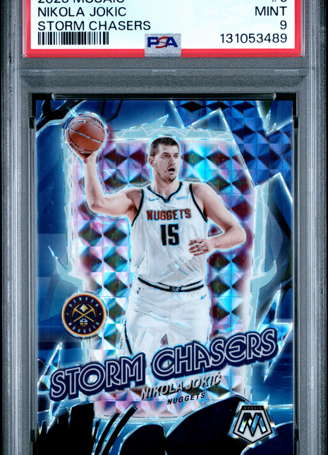 Nikola Jokic 2023-24 Panini Mosaic #6 Storm Chasers SP PSA9 MINT Nuggets