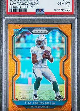 Tua Tagovailoa 2020 Panini Prizm #339 Orange Prizm /249 RC PSA10 GEM MT