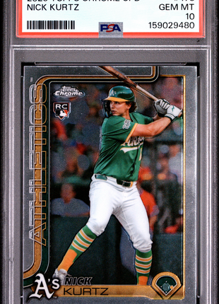 Nick Kurtz 2025 Topps Chrome Update #USC178 Rookie RC PSA10 GEM MT