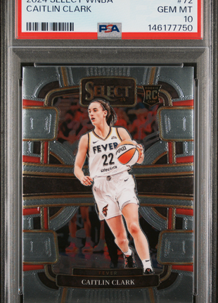 Caitlin Clark 2024 Panini Select WNBA #72 Concourse Rookie RC PSA10 GEM MT
