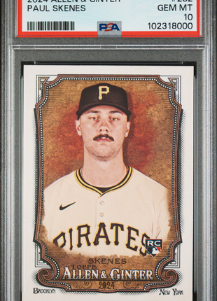 Paul Skenes 2024 Topps Allen & Ginter #282 Rookie RC PSA10 GEM MT Pirates