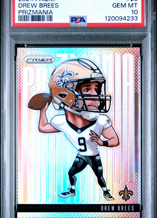 Drew Brees 2024 Panini Prizm #26 Prizmania Case Hit SSP PSA10 GEM MT Saints