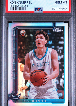 Kon Knueppel 2025-26 Topps Chrome #254 Refractor Rookie RC PSA10 GEM MT