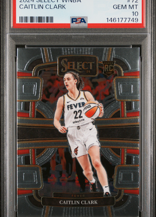 Caitlin Clark 2024 Panini Select WNBA Concourse #72 Rookie RC PSA10 GEM MT Fever